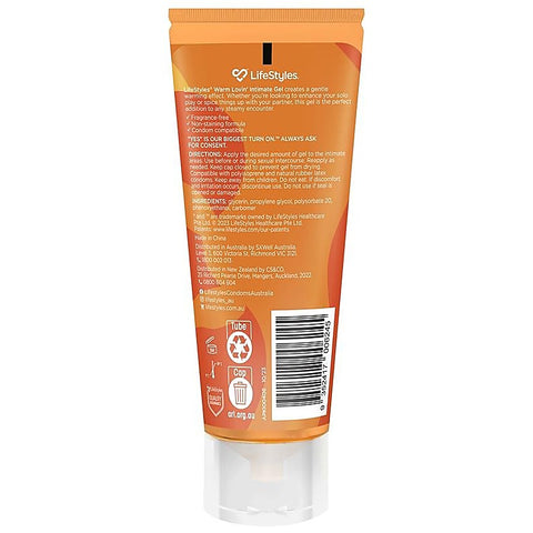 Warm Lovin Warming Intimate Gel by Ansell - Delay and Excite Sprays