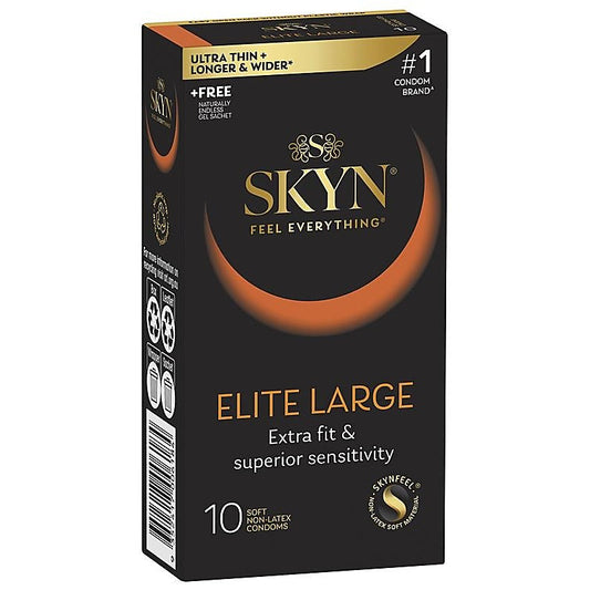 Skyn Elite Soft & Comfortable Large Condoms 10 Pack - Condoms