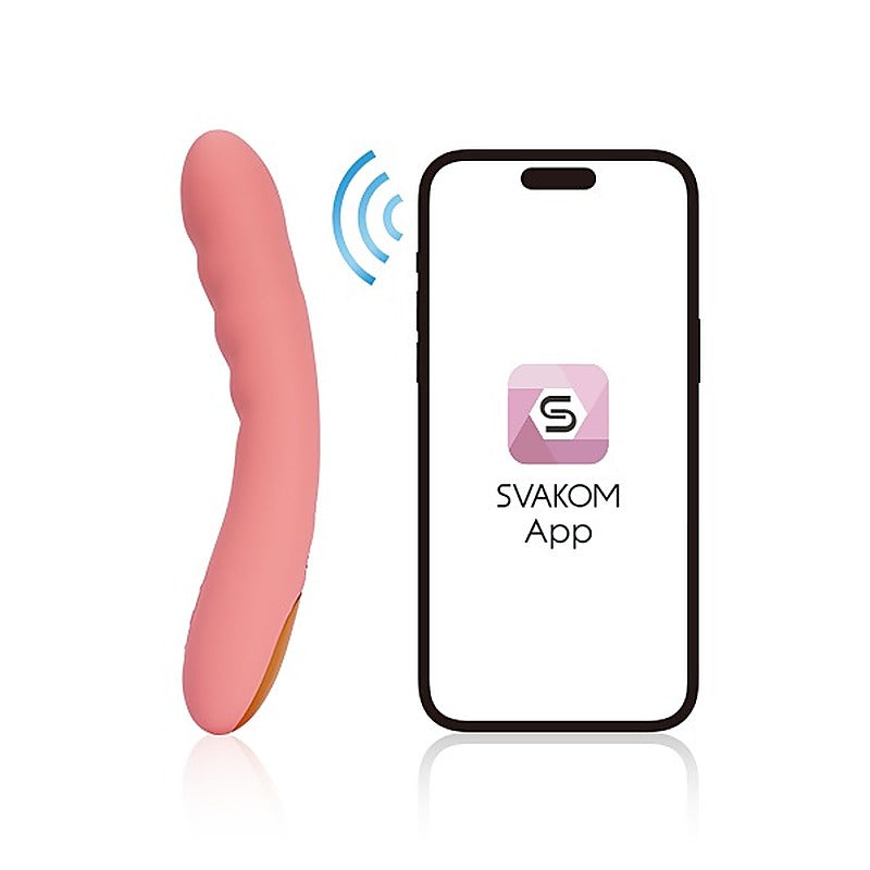 Svakom Ava Neo Interactive Thrusting G Spot Vibrator Peach - G-Spot Vibrators