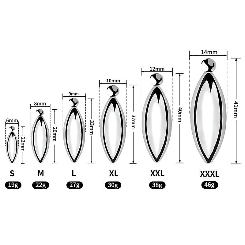 BDStyle Oval Bullet Urethral Sound With Pull Ring - Urethral Sounds