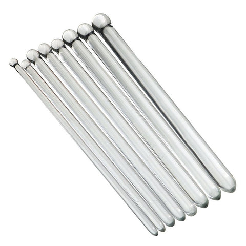 BDStyle Clear Glass Smooth Male Urethral Plug Kit - Urethral Sounds