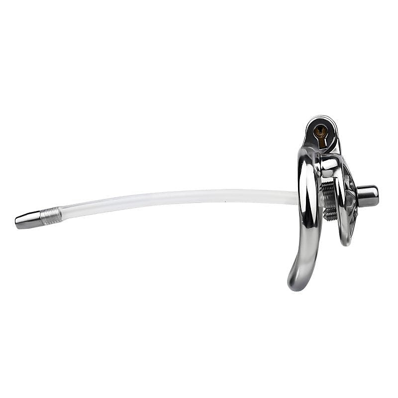 Spike Chastity Cage with Silicone Urethral Catheter - Male Chastity