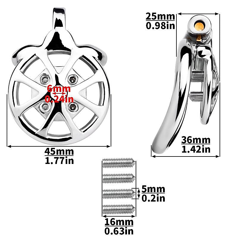 Spike Metal Mens Chastity Cage by BDStyle - Male Chastity