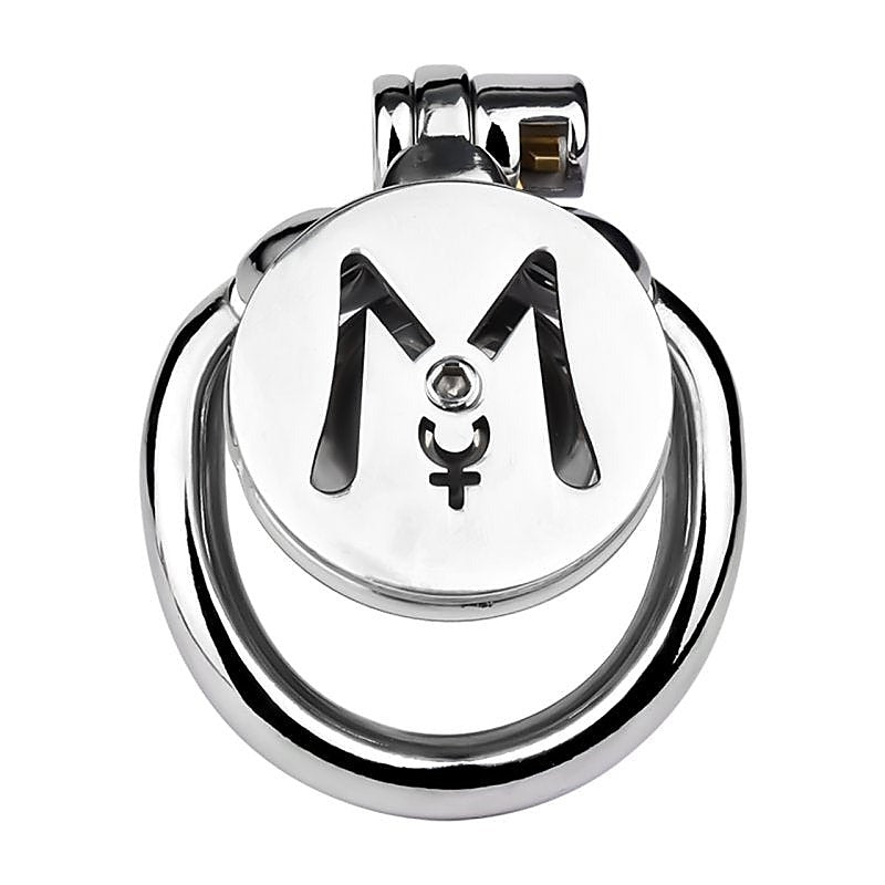 M Flat Metal Male Chastity Device Inverted by BDStyle - Male Chastity