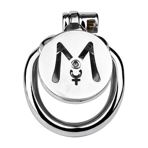 M Flat Metal Male Chastity Device Inverted by BDStyle - Male Chastity