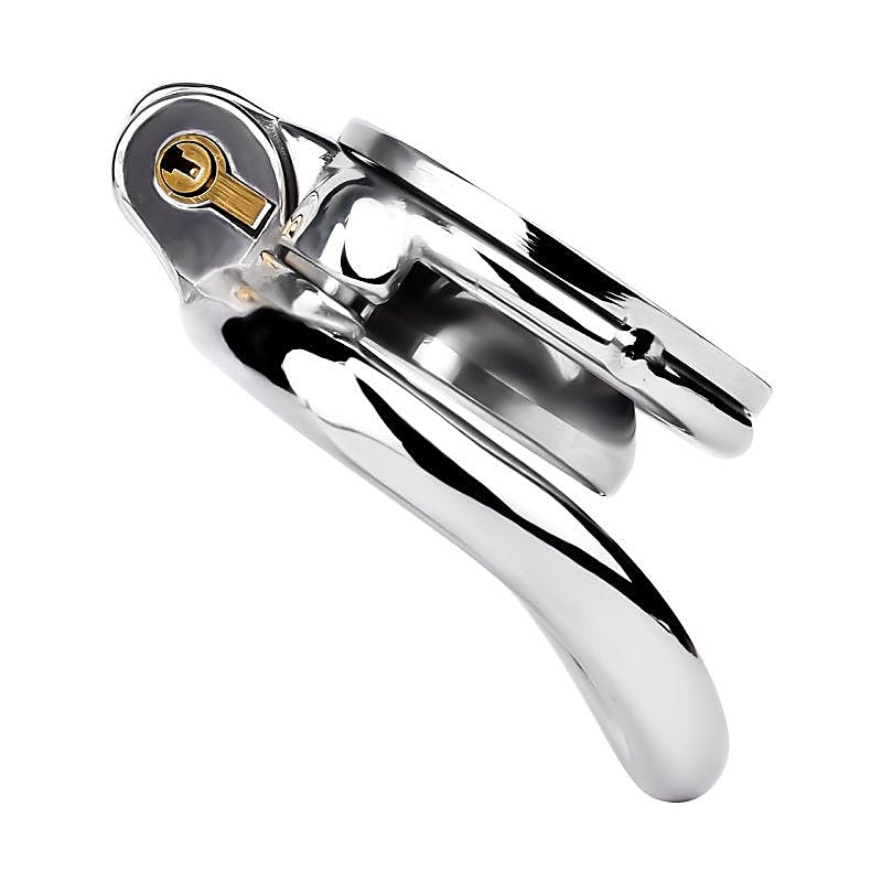 M Flat Metal Male Chastity Device Inverted by BDStyle - Male Chastity