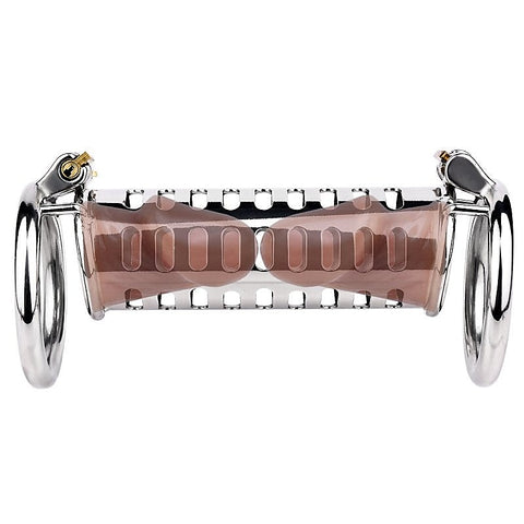Metal Double Ended Chastity Cage by BDStyle - Male Chastity