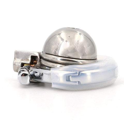 Round Lid Gear Ring Metal Male Chastity Cage by BDStyle - Male Chastity