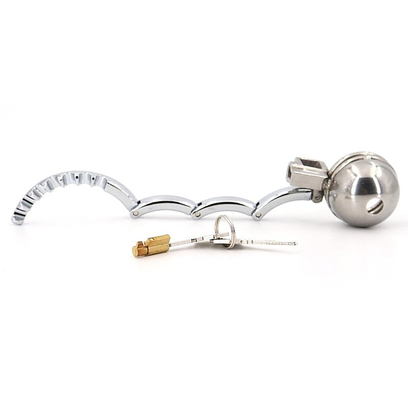 Round Lid Gear Ring Metal Male Chastity Cage by BDStyle - Male Chastity