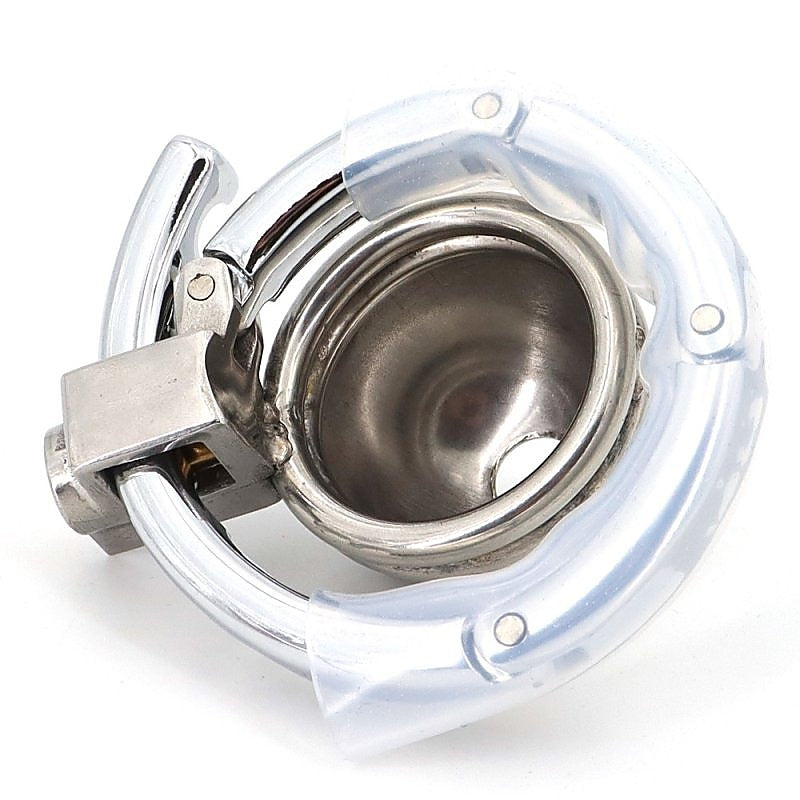 Round Lid Gear Ring Metal Male Chastity Cage by BDStyle - Male Chastity