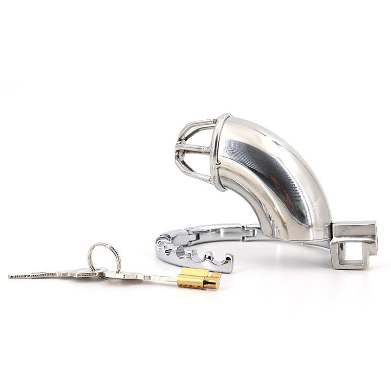 Adjustable Ring Stainless Steel Cock Cage by BDStyle - Male Chastity