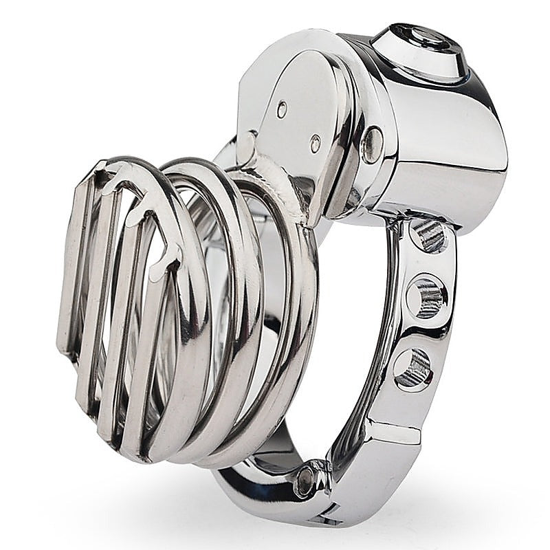 Plate Cage Male Chastity Device With Adjustable Ring - Male Chastity