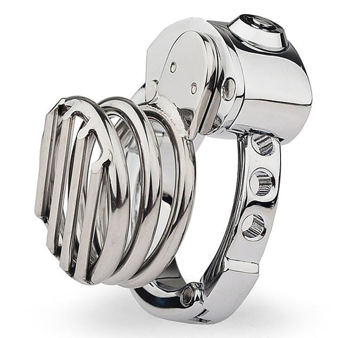 Plate Cage Male Chastity Device With Adjustable Ring - Male Chastity