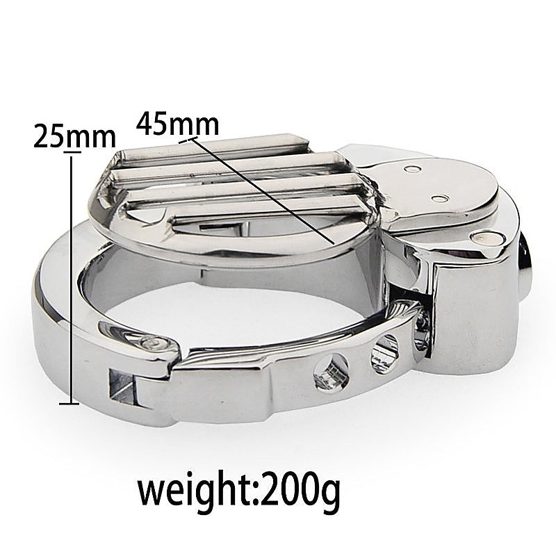 Plate Cage Male Chastity Device With Adjustable Ring - Male Chastity