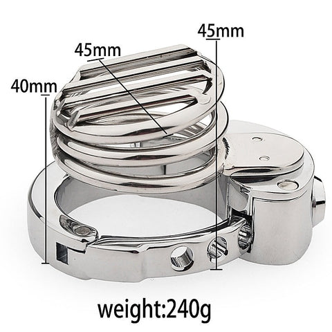 Plate Cage Male Chastity Device With Adjustable Ring - Male Chastity
