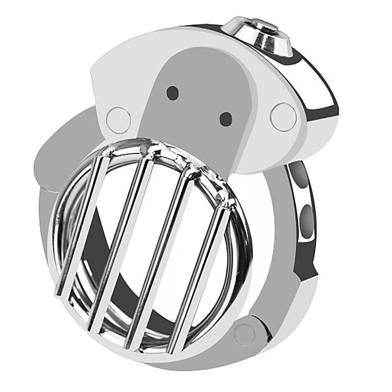 Plate Cage Male Chastity Device With Adjustable Ring - Male Chastity