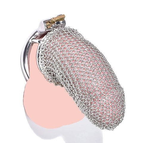 Metal Chastity Cage Mesh Male Locks Device by BDStyle - Male Chastity