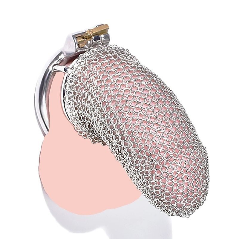 Metal Chastity Cage Mesh Medium by BDStyle - Male Chastity
