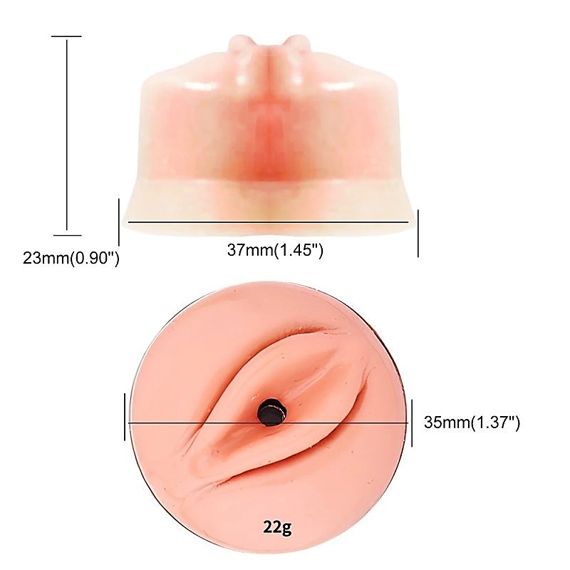 Fake Silicone Stainless Steel Male Chastity Cage With Bent - Male Chastity