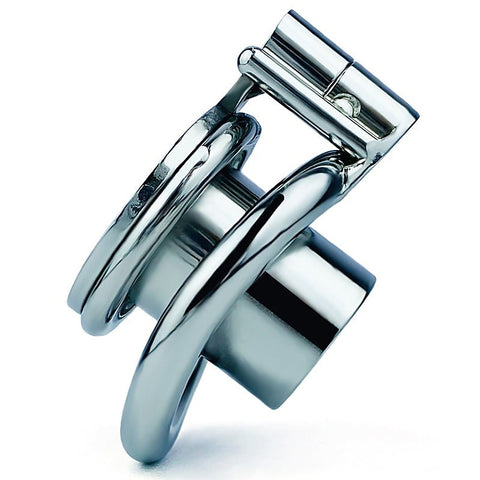 Double Screw Negative Male Chastity Cage With Catheter - Male Chastity