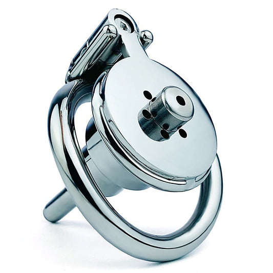 BDStyle Double Screw Negative Male Chastity Cage With Catheter - Male Chastity