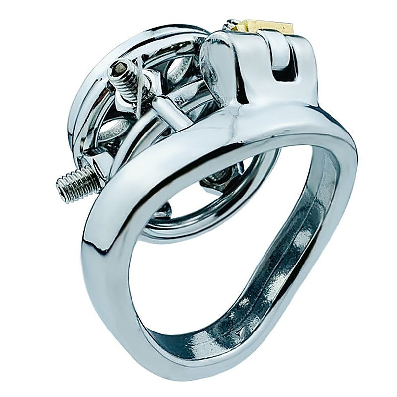 Rivet Screw Cover Mens Chastity Lock Cage by BDStyle - Male Chastity