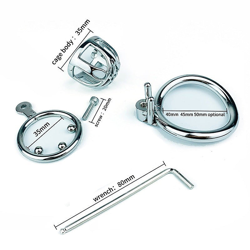 Hex Screw Male Chastity Lock Cage by BDStyle - Male Chastity