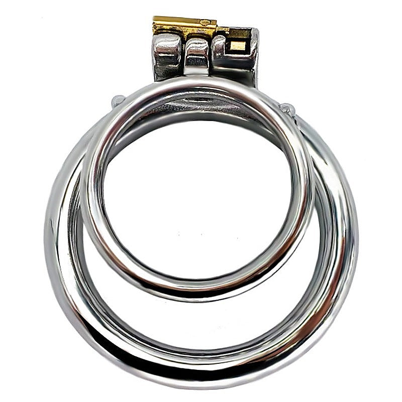 Double Ring Male Chastity Lock Cage by BDStyle - Male Chastity