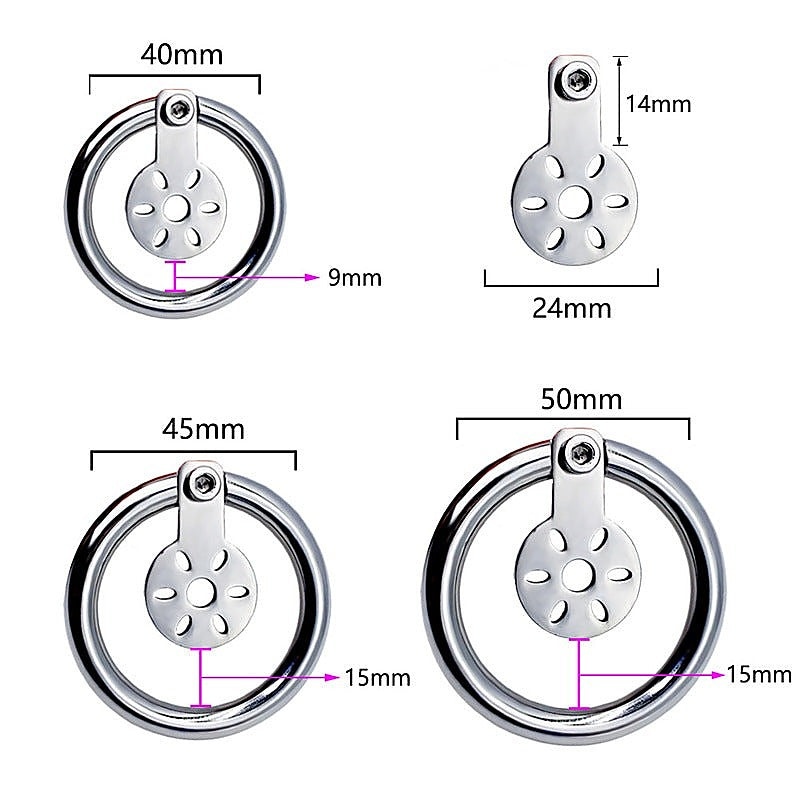 Hex Screw Pad Mens Cock Lock Cage by BDStyle - Male Chastity