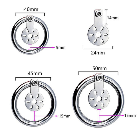 Hex Screw Pad Mens Cock Lock Cage by BDStyle - Male Chastity
