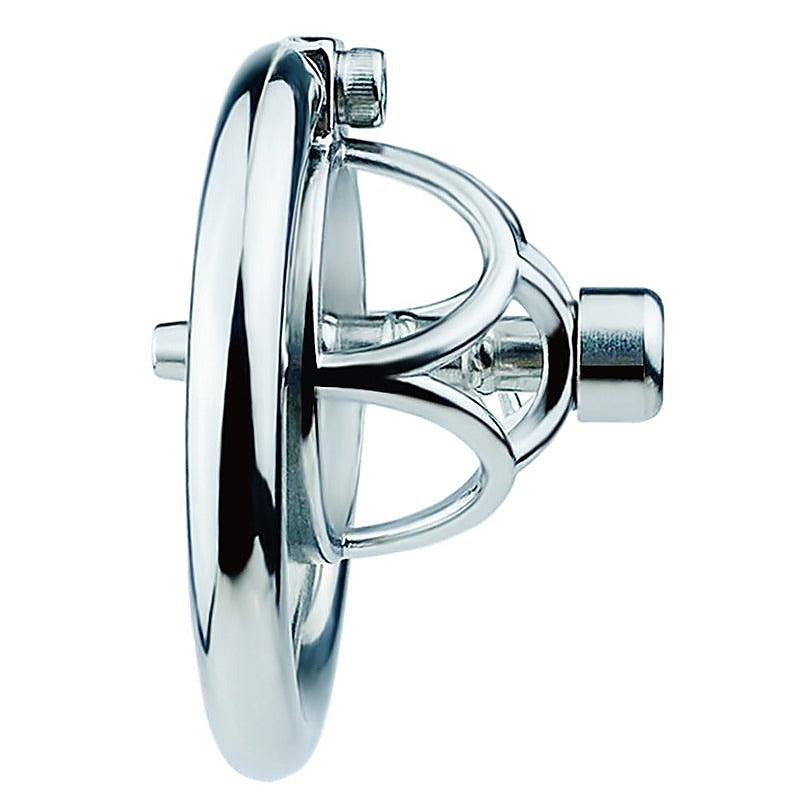 Hex Screw Men's Cock Cage with Urethral Catheter by BDStyle - Male Chastity