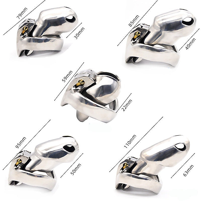 BDStyle Stainless Steel Male Metal Chastity Cage HTV3 Small - Male Chastity