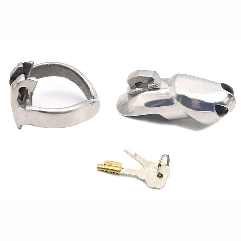 BDStyle Stainless Steel Male Metal Chastity Cage HTV3 Small - Male Chastity
