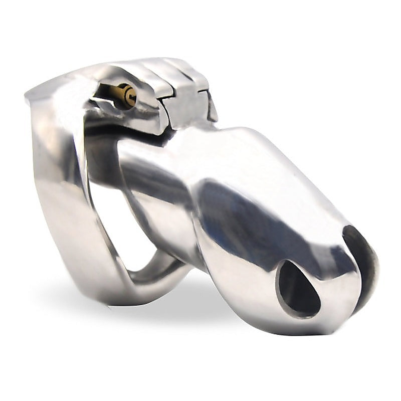 BDStyle Stainless Steel Mens Metal Chastity Cage HTV3 Medium - Male Chastity
