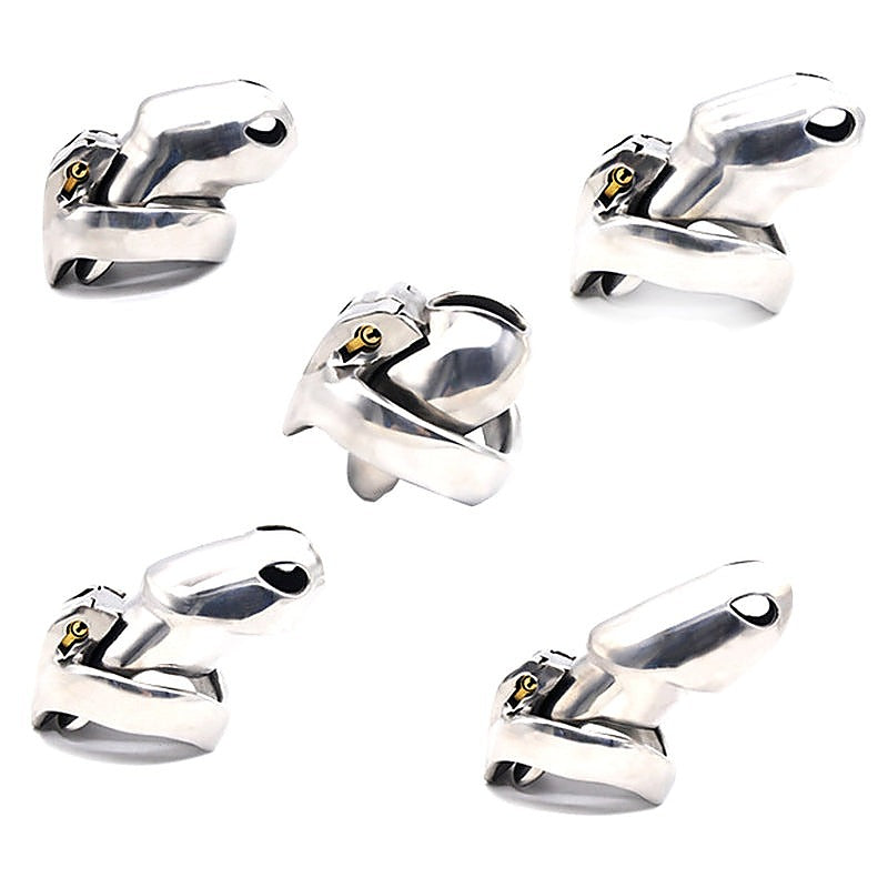 BDStyle Stainless Steel Mens Metal Chastity Cage HTV3 Medium - Male Chastity