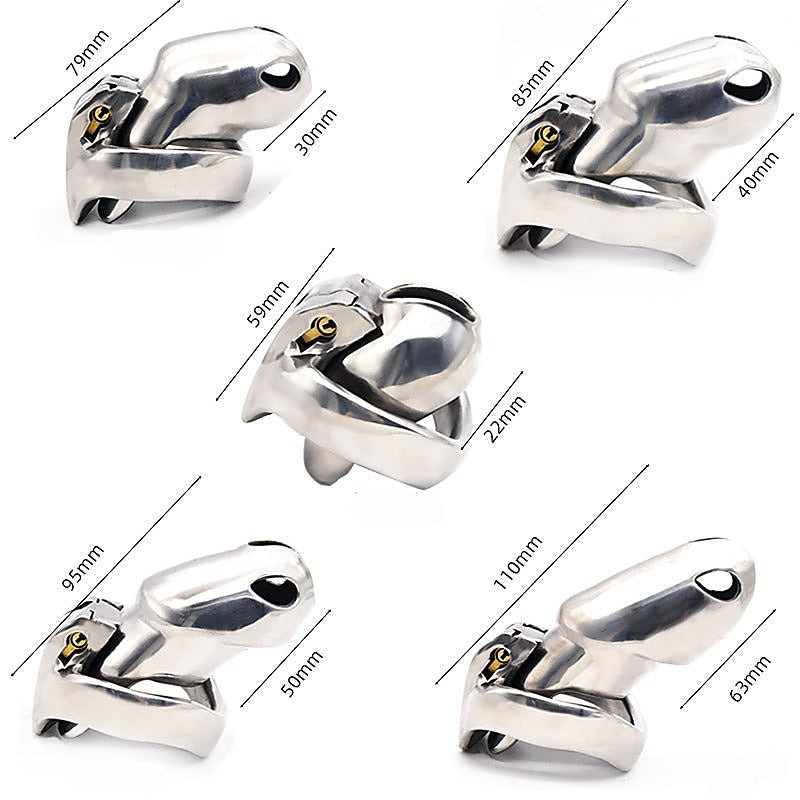 BDStyle Stainless Male Metal Chastity Cage HTV3 Large - Male Chastity