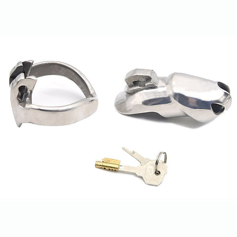BDStyle Stainless Male Metal Chastity Cock Cage HTV3 XL - Male Chastity