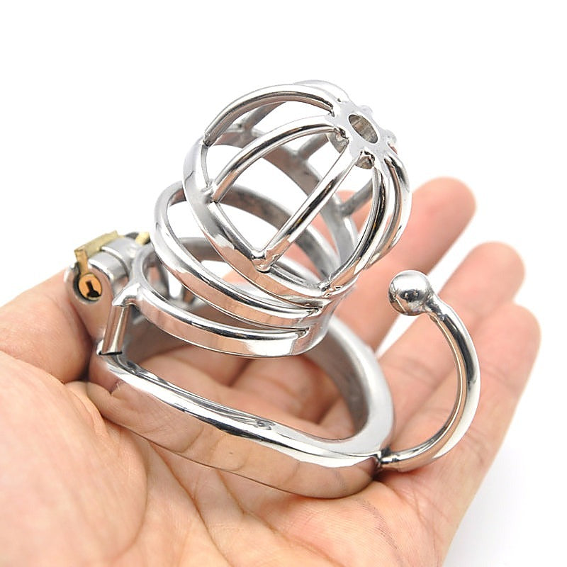 Ball Hook Mens Chastity Cock Cage by BDStyle - Male Chastity