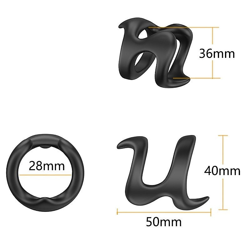 Penis Ring U Model by BDStyle - Silicone Cock Rings