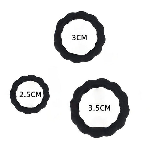 Delay Lock Ejaculation Mens Cock Ring Set by BDStyle - Stretchy Cock Rings