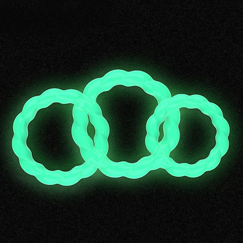 Delay Lock Ejaculation Mens Cock Ring Set by BDStyle - Stretchy Cock Rings