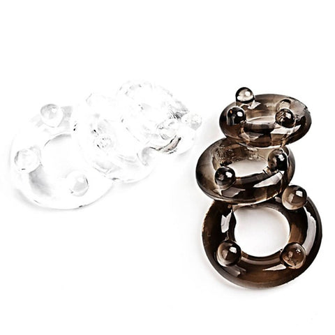 Joker Erection Enhancer Men's Cock Rings Set by BDStyle - Cock Ring Sets