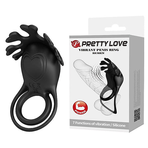 Pretty Love Ruben 7 Functions Vibrating Penis Ring by Baile - Vibrating Cock Rings