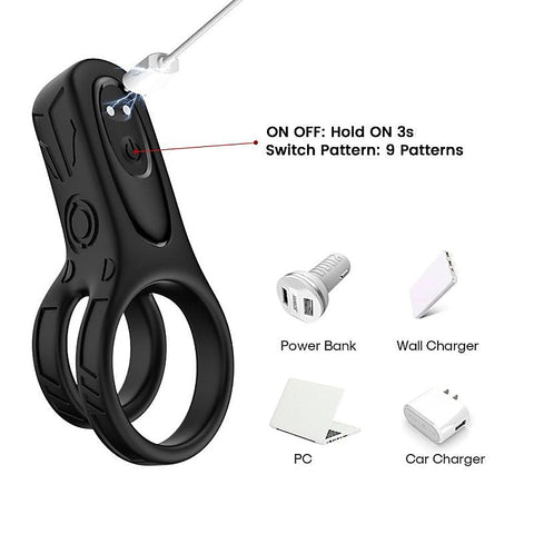 BDStyle Twisted Angel 9 Functions Royale Mens Cock Ring - Vibrating Cock Rings