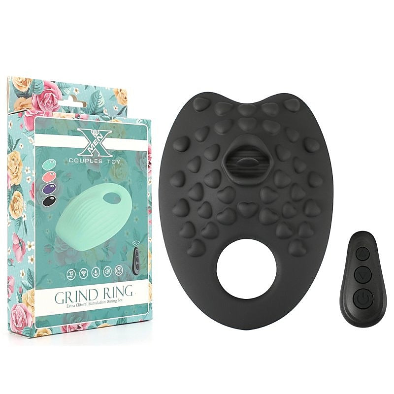 X-Men 10 Functions Grinding Cock Ring With Tongue - Vibrating Cock Rings