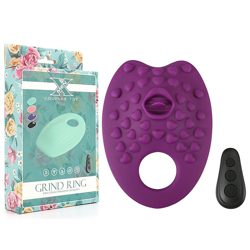 X-Men 10 Functions Grinding Cock Ring With Tongue - Vibrating Cock Rings