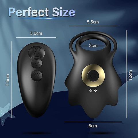 10 Functions Starfish Wireless Vibrating Cock Ring - Vibrating Cock Rings