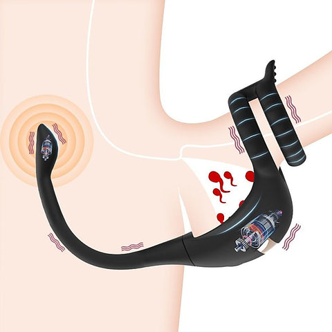 App Smart Dragon Knight Mens Cock Ring With Tail by BDStyle - Vibrating Cock Rings
