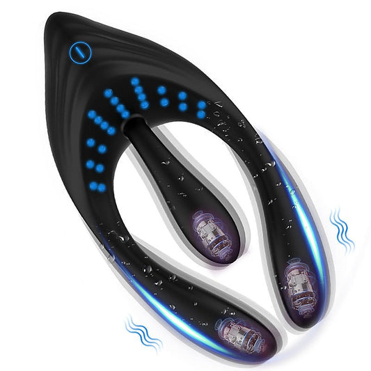 BDStyle Love Triangle Vibrating Cock Ring With 3 Motor - Vibrating Cock Rings