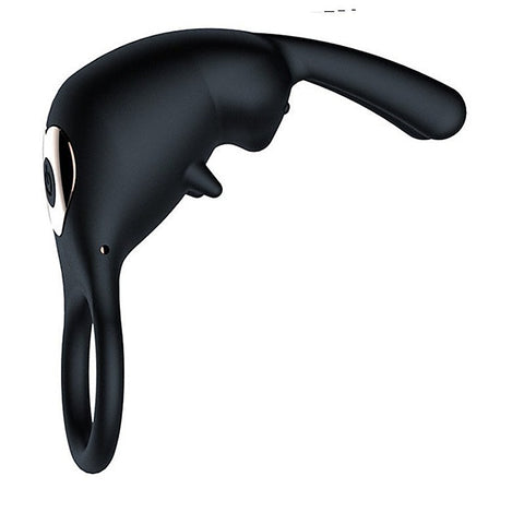 Rabbit Ear 10 Frequency Mens Cock Ring by BDStyle - Vibrating Cock Rings